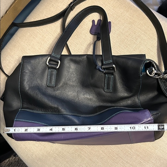 MyWalit Vintage Black and Purple Leather Bag - Picture 14 of 15